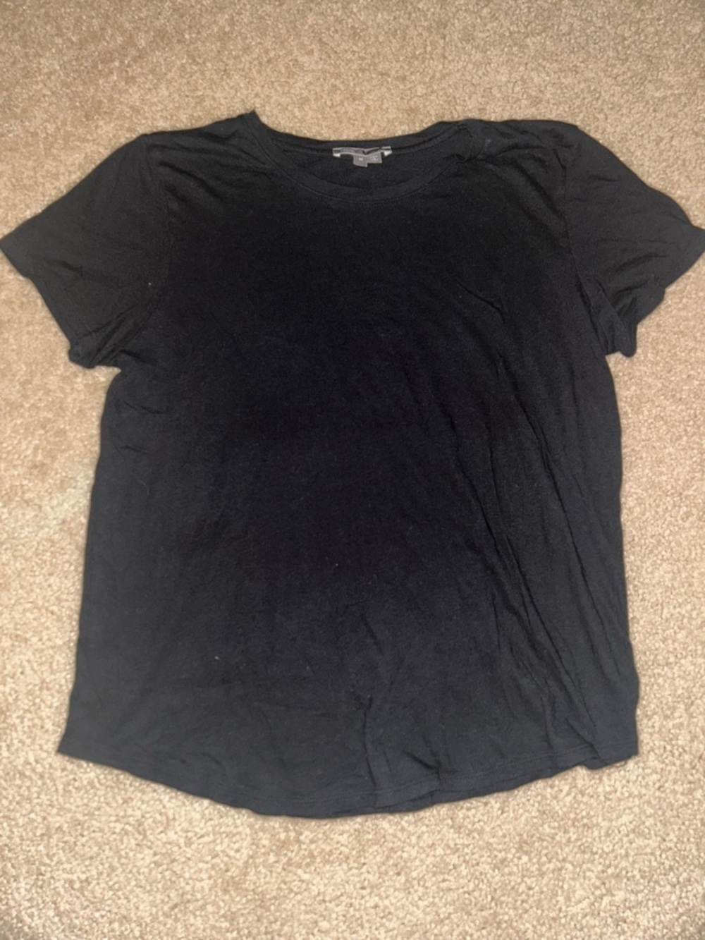Vince Classic Black Women's Short Sleeve Tee